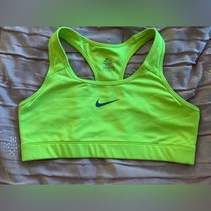 Nike dry-fit sports bra. Size L. Neon color